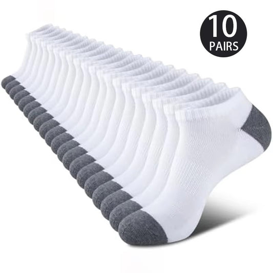 10 pares de meias respiráveis confortáveis absorventes de suor à prova de odores