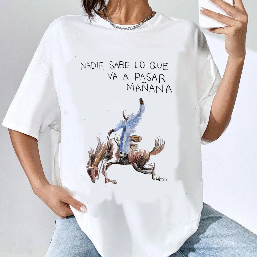 Bad bunny tour 2024 camiseta adolescente gótico harajuku clássico vintage 80s ca