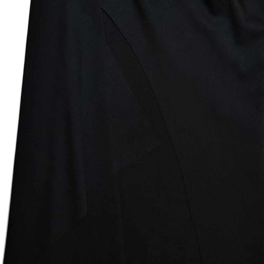 Preto fora do ombro sem alças sem costas alta divisão maxi vestido para mulheres