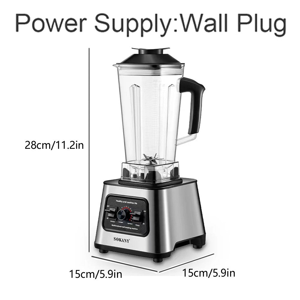 1 Sokany Plug Type 2.5L Máquina multifuncional de quebra de parede, liquidificad