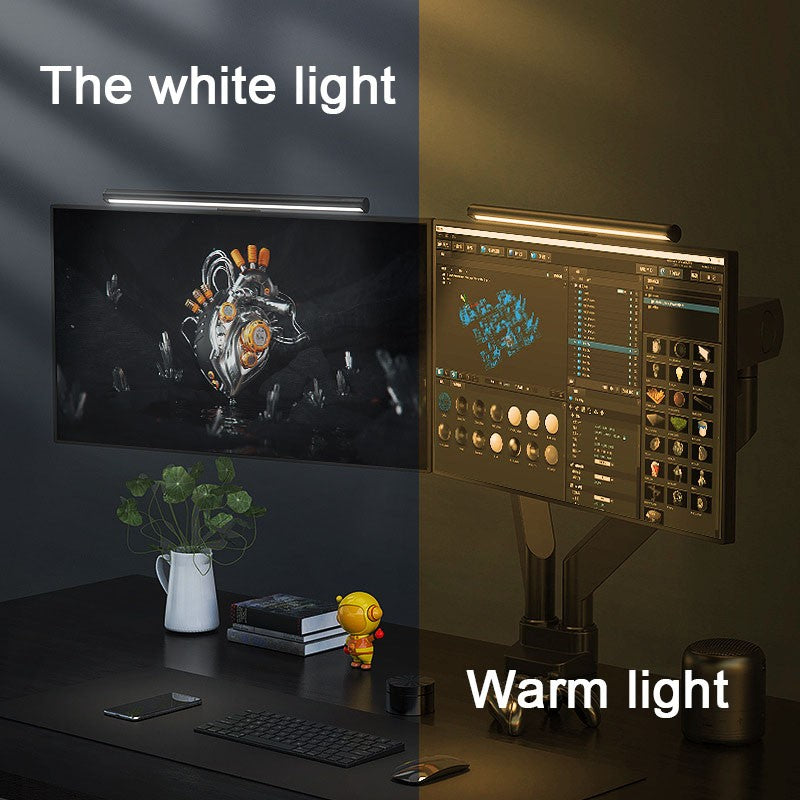 Barra de luz led para tela de computador, iluminação rgb, 44cm, suspensão, rgb,