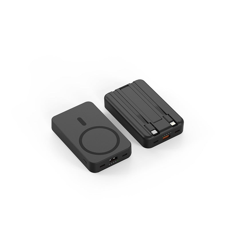 Banco de potência móvel de absorção magnética de carregamento rápido sem fio trê