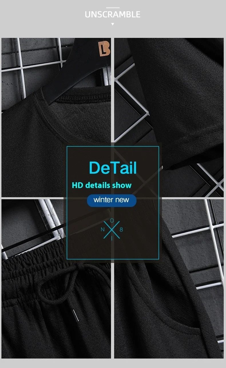 2025 nova tendência da moda masculina verão conjunto de camiseta de manga curta,