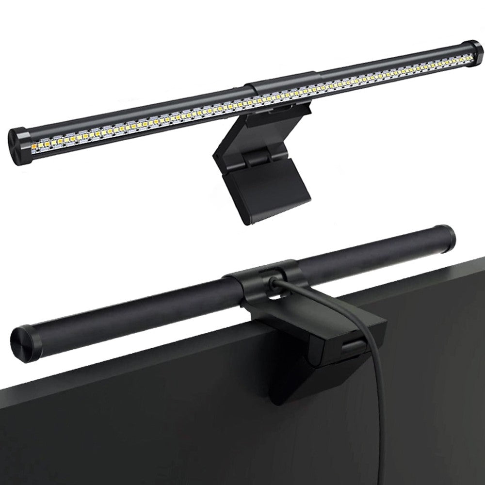 Barra de luz led para tela de computador, iluminação rgb, 44cm, suspensão, rgb,