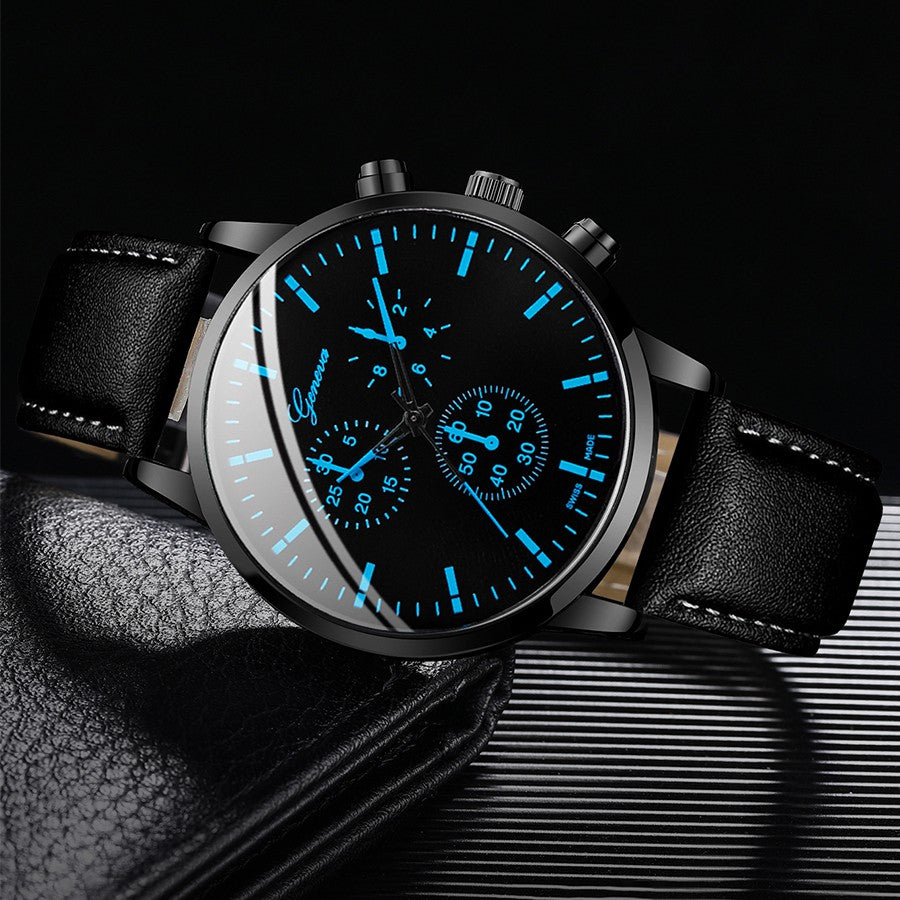 3 Pçs/set Homens Relógios de Negócios Casual Pulseira de Couro Analógico Masculi