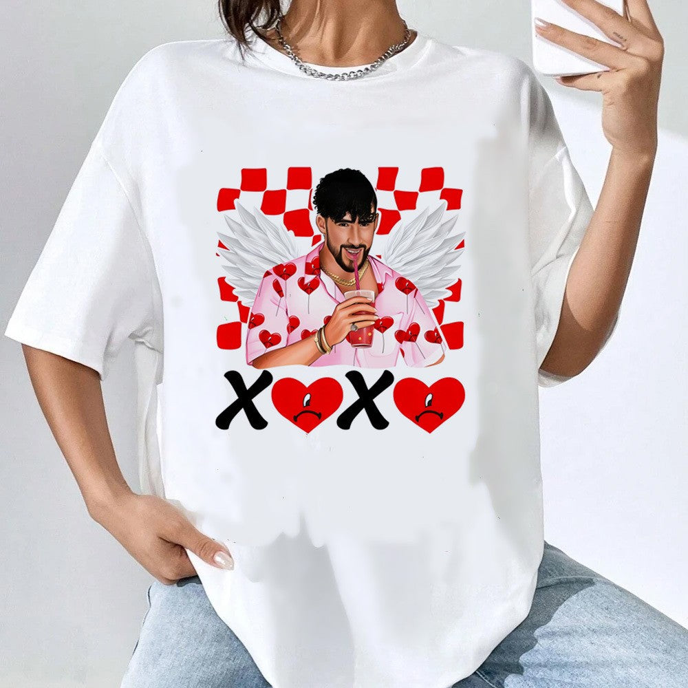 Bad bunny tour 2024 camiseta adolescente gótico harajuku clássico vintage 80s ca