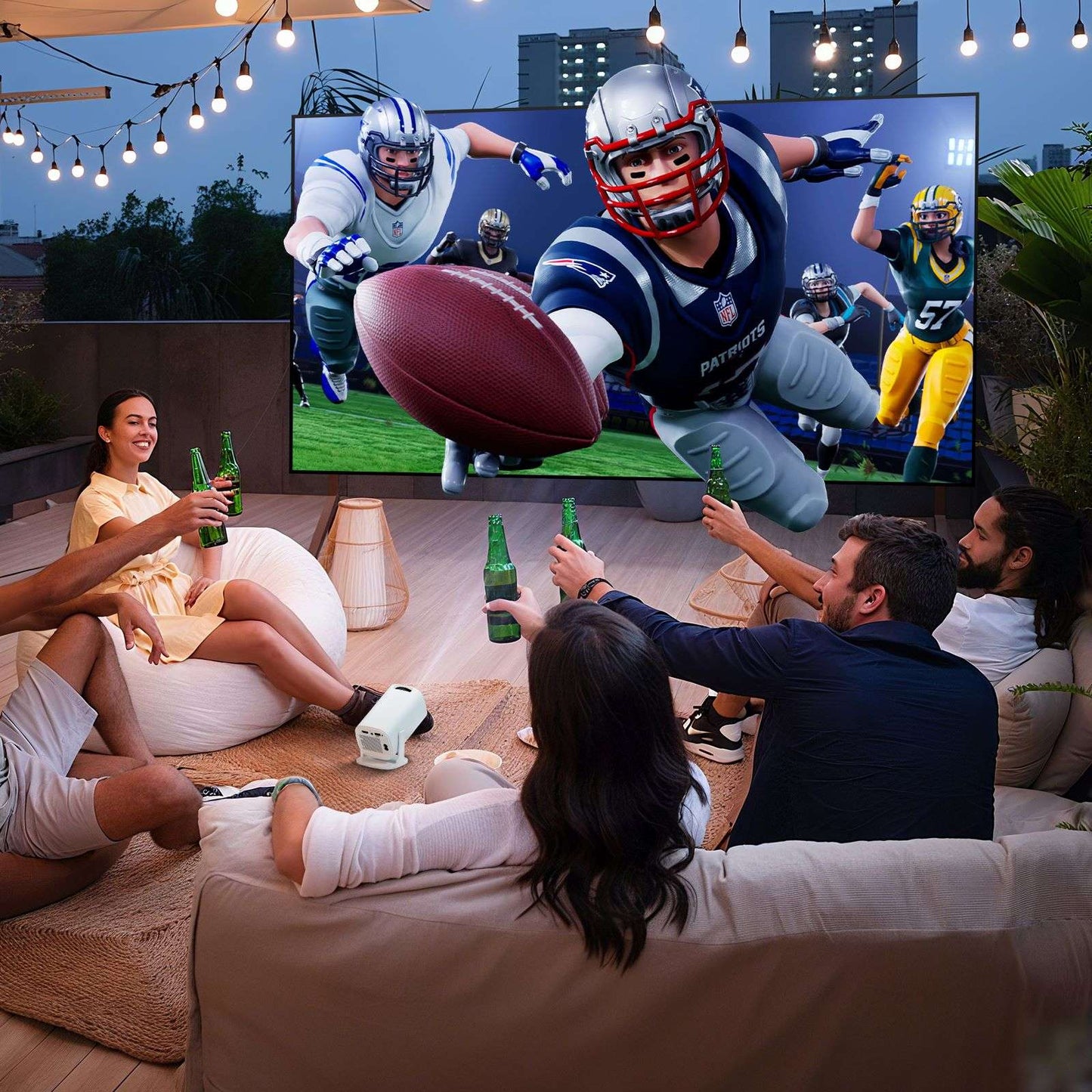 P30PRO Android 14 Mini Projetor Inteligente WiFi6 BT 5.0 Suporte 4K 1280*720P Su