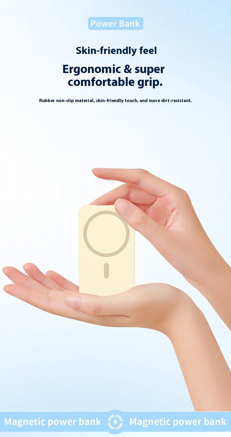 Banco de potência móvel de absorção magnética de carregamento rápido sem fio trê