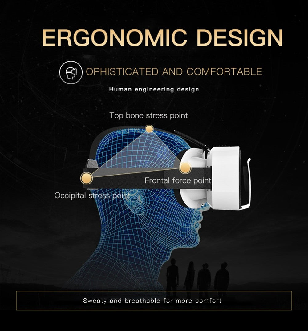 G05 3D VR SHINECON Óculos Headset Óculos VR modernos de realidade virtual montad